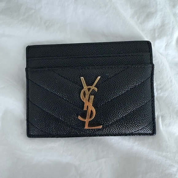 YSL Black and Gold Card Holder - Picture 3 of 8